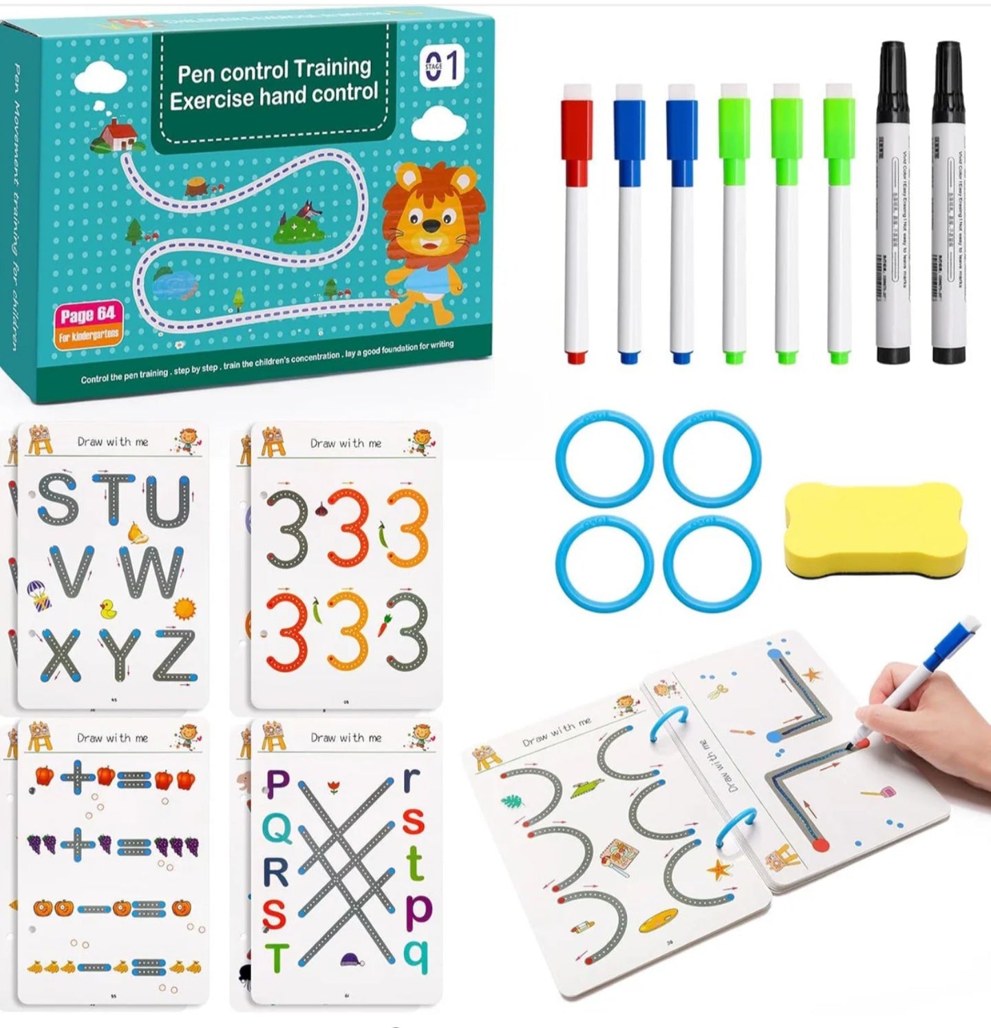 Pen Control Training Exercise Hand Control Book